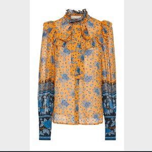 NWT Ulla Johnson Antoine Blouse in Marigold